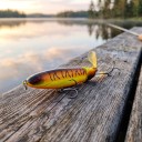 Hameçon flottant popper 10 cm 13 g avec queue rotative et yeux 3D Deux hameçons triples Pour la pêche des poissons prédateurs en surface 6