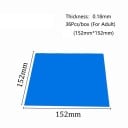 Hammaskuminen estepeite aikuisille 36 kpl 15,2 × 15,2 cm paksuus 0,18 mm lateksista työskentelyalueen eristämiseen 4