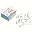 Hammaslääkärin vanulappujen pidike 4 kpl noin 2,1 x 2,6 cm ruostumatonta terästä ortodonttiset klipit vanulappujen kiinnittämiseen hoidon aikana 4