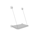 Hammock Shelf with Suction Cups for Pets Dimensions 35 x 55 cm and Wire Length 67 cm 1