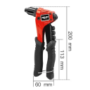 Hand Riveting Pliers 20 x 6 cm Alloy Steel Ergonomic Handle 11.3 cm For Rivets 2.4 / 3.2 / 4.0 / 4.8 mm Metal Tool Workshop 2