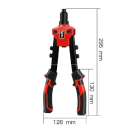 Hand Riveting Pliers 29.5 x 12.8 cm Alloy Steel Universal Riveter with 13 cm Handle for Rivets 3.2 / 4.0 / 4.8 / 6.4 mm 2