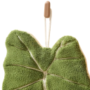 Hand Towel 28 x 20 cm Soft Polyester Kitchen and Bathroom Towel with Leaf Pattern Double Layer 3