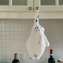 Hand Towel 35 x 19 cm Polyester Kitchen and Bathroom Towel with Polar Bear Design 3