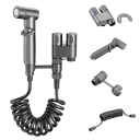 Handbidet-Sprühkopf für die Toilette mit Schlauch Doppelter Auslauf Eckventil G1/2 Druckhebel Sanfter Sprühkopf und Duschmodus Tragbare Bidet-Set 3
