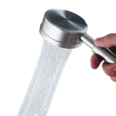 Handbrause aus Edelstahl, Hochdruck, energiesparende Sprühdüse, Regenmodus, wassersparendes Badezimmerzubehör 3