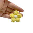 Handgefertigte gehäkelte Blumen Dekorationen 4 cm 10 Stück Polyester textile Anwendungen für Scrapbooking Nähen und Dekorieren 2