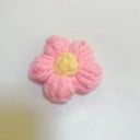 Handgehäkelte Blumen Textildekoration 4 cm 10 Stück Polyester Häkelapplikationen für Basteln Nähen Scrapbooking und Dekorieren 5