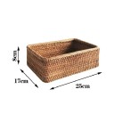 Handgewebter Aufbewahrungskorb 25 x 17 x 8 cm Praktische dekorative Box für Kleinigkeiten Kosmetik Organisation des Haushalts 4