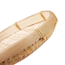 Handgeweven bamboe dienblad rond 30 cm natuurlijke bamboe mand voor brood en voedsel licht serveerblad voor thuis 4