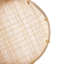 Handgeweven bamboe schaal rond 22 cm natuurlijke bamboe mand voor brood en voedsel licht serveerschaal voor thuis 3