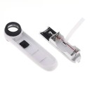Handheld Magnifying Glass with LED Lighting 40x Magnification for Examining Details Jewellery Minerals Jade Coins Printing Electronics 12 x 3.3 cm 3