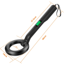 Handheld Metal Detector IP66 Length 40 cm Detection Coil 14 cm Portable Metal Object Finder Waterproof Battery Operated Detector 9V 2