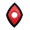 Håndholdt dyrehårfjerner til tæpper og polstring Mål 14,5 x 9,5 x 1,8 cm Tandede kanter og centralt hul til fingrene 3