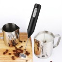 Håndholdt mælkeskummer 3 hastigheder USB-C opladning Længde 23 cm Rustfrit stål spiralpisker Stille drift Til kaffe og æg 3