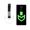 Handle with Devil's Heart White Racing Handle with Wrist Strap Glowing in the Dark Green Sports Accessory Ergonomic Durable Handle 2