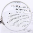 Håndlupe 10x forstørrelse Diameter 50 mm Metallegeme Glaslinse Læsning Kort Smykker Frimærker Hjem Kontor Rejser 3
