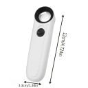Handlupe mit LED-Licht, 40-fache Vergrößerung zum Untersuchen von Details, Schmuck, Mineralien, Jade, Münzen, Printelektronik, 12 x 3,3 cm 2