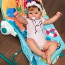 Handmade Realistic Girl Doll 50 cm from High-Quality Vinyl Material Detailed Face Clothing Feeding Bottle Dummy 3