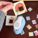 Handmatige pons voor papier 8 x 5 x 5,4 cm Uitsteeksel 2 x 1,8 cm Decoratieve rand Voor scrapbooking en het bijhouden van een dagboek 5