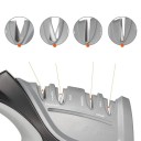 Håndsliber 2i1 til klassiske og asiatiske knive Grov og fin slibning 4 slibespor Wolframstål og keramik Længde 21,5 cm 3