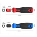 Handtag för 6,35 mm bits med snabbkoppling och halkfri yta, längd 135 mm, röd eller blå 3