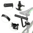 Handtag för passagerare på cykel bakom sadeln 20 x 17,5 cm halkfri handtag svart fäste på ram 1–1,3" för bakre sittplats 4