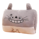 Handwarmerkussen 32 x 21,5 cm Grijs Cartoonmotief Pluche Kussen Warm Accessoire voor Wintercadeau voor Kinderen en Volwassenen 1