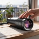 Handy-Objektiv-Set 10in1 Teleobjektiv 22x Fisheye 198° Weitwinkel 0,63x Makro 15x und 6 Filter Optisches Glas Schwarz für iOS und Android 7