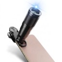 Handy-Objektiv-Set 10in1 Teleobjektiv 22x Fisheye 198° Weitwinkel 0,63x Makro 15x und 6 Filter Optisches Glas Schwarz für iOS und Android 8
