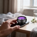 Handy-Objektiv-Set 10in1 Teleobjektiv 22x Fisheye 198° Weitwinkel 0,63x Makro 15x und 6 Filter Optisches Glas Schwarz für iOS und Android 9