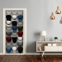 Hängande organisatör 164 x 70 cm med 24 genomskinliga fickor Oxfordtyg + PVC Förvaringshängare för dörrar med 3 krokar för skor och småsaker 4