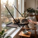 Hängematte für Katzen am Fenster 50 x 30 cm Saugnäpfe und Nylonriemen Atmungsaktives Oxford-Gewebe Hängematte für Glas 6