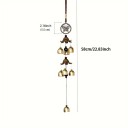 Hangende gong 58 cm met twee-niveau-indeling van bellen Decoratie voor het balkon of de entree voor geluidscomfort 2