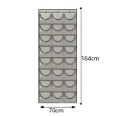 Hangende organizer 164 x 70 cm met 24 doorzichtige zakken Oxford stof + PVC Opberghanger voor de deur met 3 haken voor schoenen en kleine spullen 3