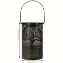 Hangende zonnelantaarn met levensboom, buitenverlichting met LED-licht, warm wit en waterdicht, voor tuindecoratie, op zonne-energie voor op terras 2