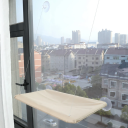 Hängender Katzenkorb 30 x 54 cm mit Saugnäpfen für das Fenster Länge der Schnüre 67 cm Ruheplattform Katzenbett für das Fenster Platzersparnis 8