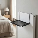 Hanging Bed for Cats for Radiator and Window 45 x 30 cm Metal Frame with Hooks Breathable Mesh Foldable Black Balcony Bed 5