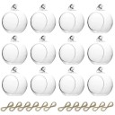 Hanging Glass Holders for Tea Lights 12 Pieces Sphere Diameter 6 cm Glass Transparent Decorative Candle Holders for Interior Festivities and Garden 1