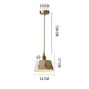 Hanglamp met wit keramisch kap retro diameter 17 x hoogte 20 cm basis 10 cm kabel 150 cm fitting E27 max 40 W boven de eettafel 2