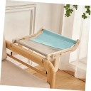 Hangmat voor katten 47 x 38 x 21 cm Houten frame Verstelbare hoogte Comfortabel hangbed voor verwarming of muur 2