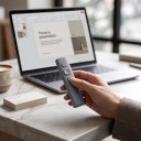 HanLinYue Bluetooth Remote Control for E-book Page Turning, Music and Video Playback, Camera Shutter for Mobile and Tablet 8
