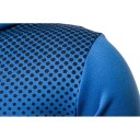 Hanorac bărbătesc cu fermoar, glugă și buzunare Hanorac sportiv într-o singură culoare cu un model delicat de puncte pe umeri Material din poliester confortabil 8