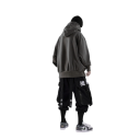 Hanorac bărbați cu glugă și guler înalt Hanorac uni cu simbol și buzunare din bumbac, poliester și spandex Streetwear modern confortabil 4