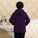 Hanorac damă din fleece cu fermoar și glugă Căptușeală din pluș călduros în trunchi și glugă Două buzunare frontale Pentru zilele 10