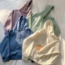Hanorac de damă cu fermoar și glugă cu șnururi Croi oversized liber Umeri căzuți Două buzunare frontale Mansete ribbate Poliester 5