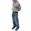 Hanorac gri pentru bărbați cu glugă și buzunare Stil streetwear cu inscripția Don't Smoke și modele moderne Hanorac confortabil uni pentru fiecare zi 4