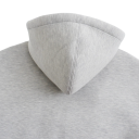 Hanorac pentru femei cu fermoar, glugă și buzunare Hanorac confortabil din bumbac gri pentru purtare zilnică Stil sportiv Material moale 5