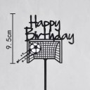 Happy Birthday Football Goal with Ball Cake Topper 9.5 cm Acrylic Decoration Cake for Football Fans 2