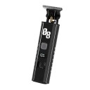 Hår- og skægtrimmer med T-blade til mænd 400 mAh batteri Driftstid 3 timer Gennemsigtigt hus Sort Barbermaskine til konturer og kanter 2